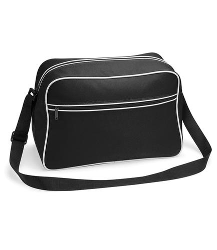 BagBase Retro Shoulder Bag Black/White