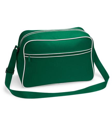BagBase Retro Shoulder Bag Bottle Green/White
