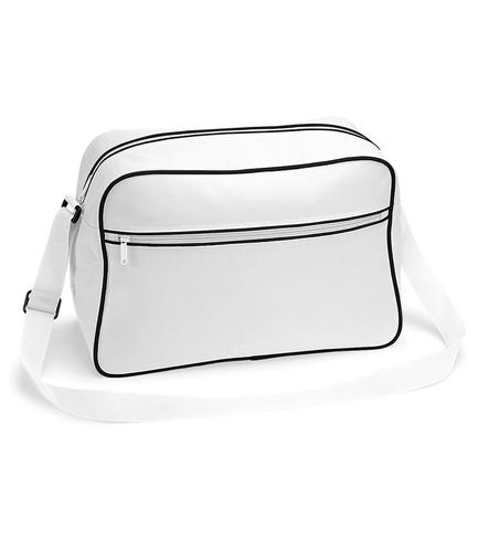 BagBase Retro Shoulder Bag White/Black