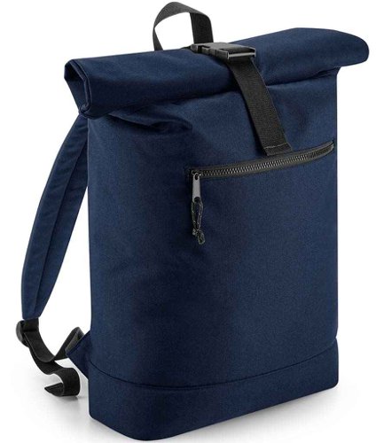 BagBase Recycled Roll-Top Backpack Navy