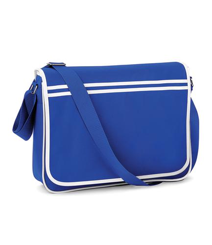 BagBase Retro Messenger Bright Royal/White Messenger Bags BG71 RY/WH ONE