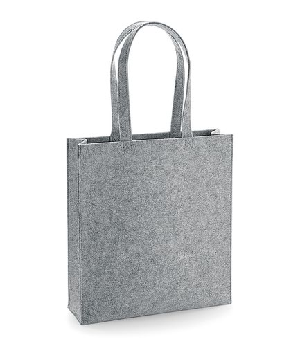 BagBase Felt Tote Bag Grey Melange