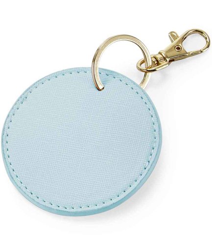 BagBase Boutique Circular Key Clip Soft Blue