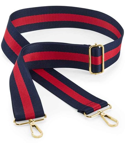 BagBase Boutique Adjustable Bag Strap Navy/Classic Red