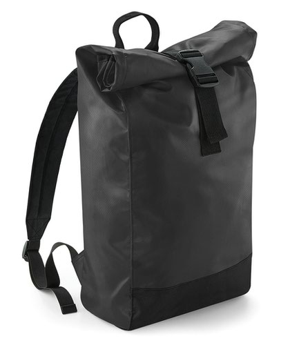 BagBase Tarp Roll-Top Backpack Black