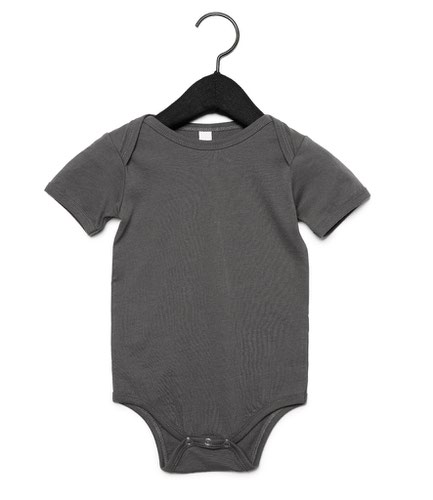 Bella Baby Jersey Short Sleeve Bodysuit Asphalt 3-6