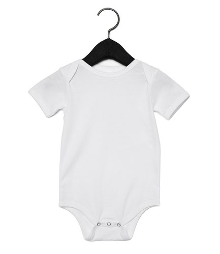 Bella Baby Jersey Short Sleeve Bodysuit White 12-18