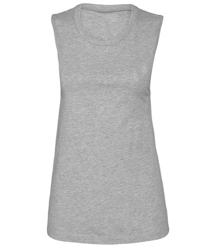 Bella Ladies Muscle Jersey Tank Top Athletic Heather L