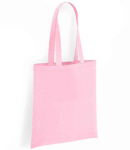 Brand Lab Organic Cotton Long Handle Shopper Light Pink