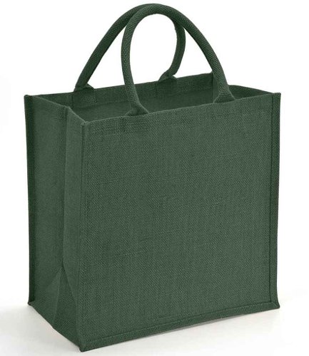 Brand Lab Natural Jute Tote Bag Forest Green