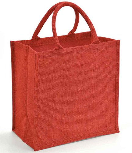 Brand Lab Natural Jute Tote Bag Red