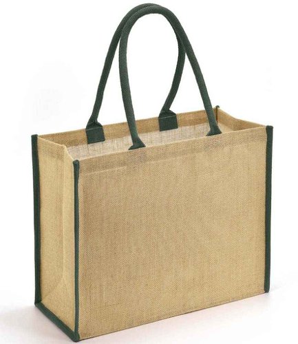 Brand Lab Jute Tipped Shopper Natural/Forest Green
