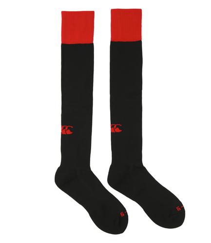 Canterbury Playing Cap Socks Black/Red L