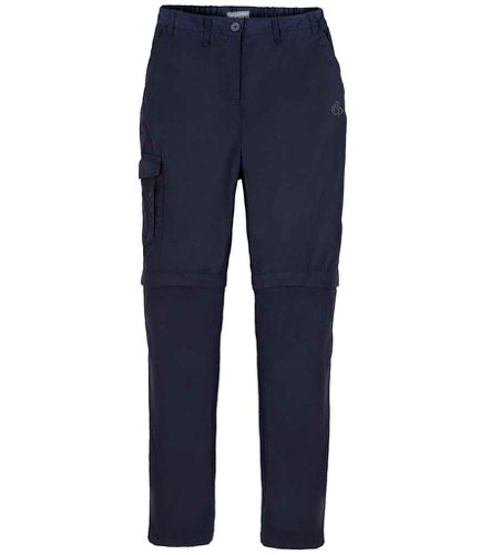 Craghoppers Expert Ladies Kiwi Convertible Trousers Dark Navy 10/L