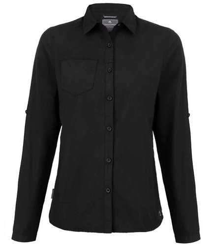 Craghoppers Expert Ladies Kiwi Long Sleeve Shirt Black 10