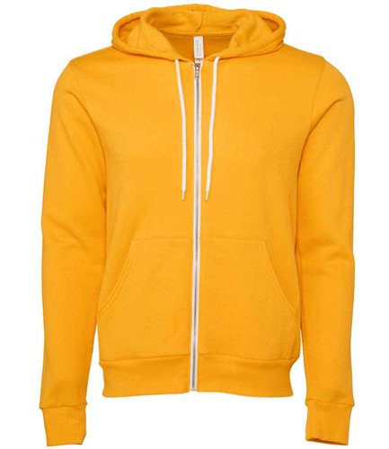 Canvas Unisex Full Zip Hoodie Gold L