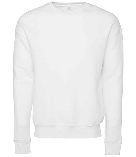 Canvas Unisex Sponge Fleece Drop Shoulder Sweatshirt DTG White L