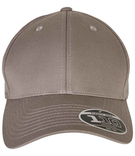 Flexfit 110 Curved Visor Snapback Cap Grey