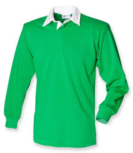 Front Row Classic Rugby Shirt Bright Green/White 3XL