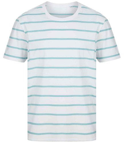 Front Row Striped T-Shirt White/Duck Egg XL