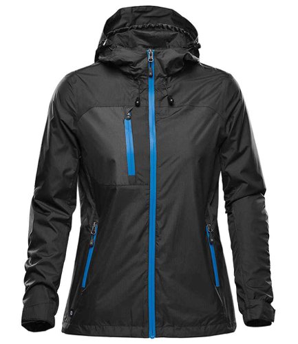Stormtech Ladies Olympia Shell Jacket Black/Azure XXL