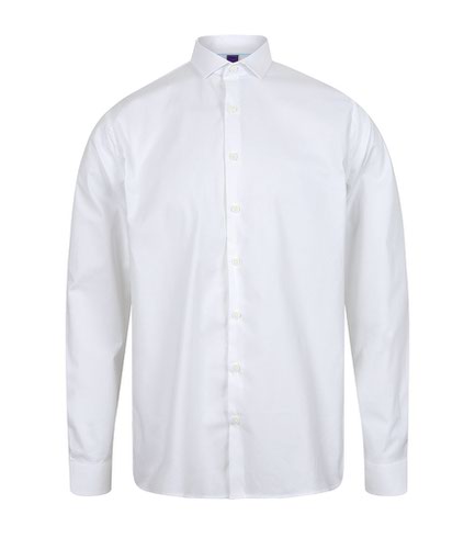 Henbury Long Sleeve Stretch Poplin Shirt