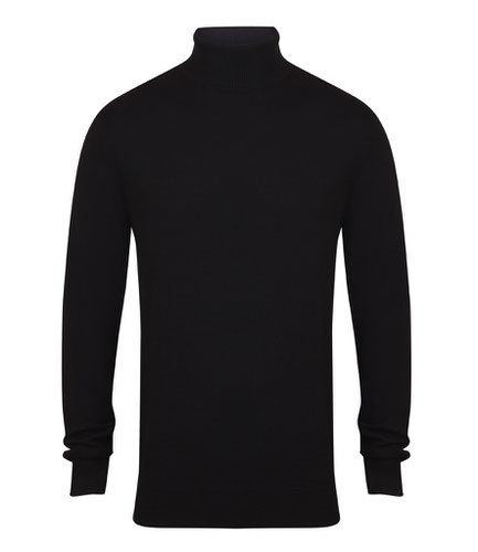 Henbury Roll Neck Sweater Black