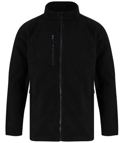 Henbury Recycled Polyester Micro Fleece Jacket Black 3XL