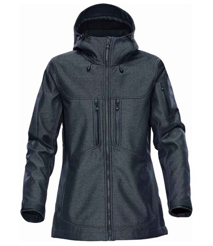 Stormtech Ladies Epsilon 2 Hooded Soft Shell Jacket Charcoal Twill L