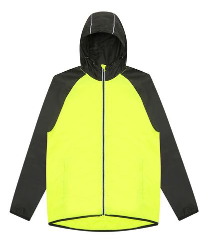 AWDis Cool Contrast Windshield Jacket Electric Yellow/Jet Black L