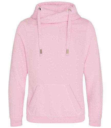 AWDis Cross Neck Hoodie Baby Pink L