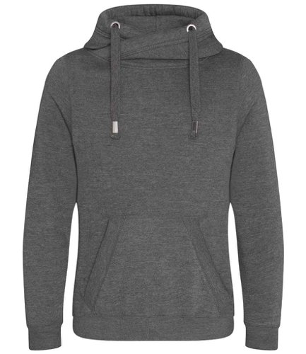 AWDis Cross Neck Hoodie Charcoal L