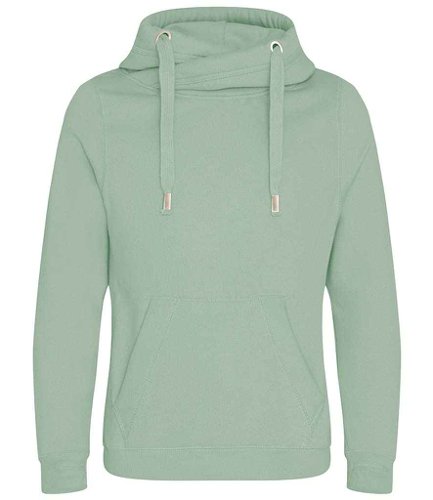 AWDis Cross Neck Hoodie Dusty Green L