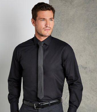 Kustom Kit Long Sleeve Tailored Business Shirt