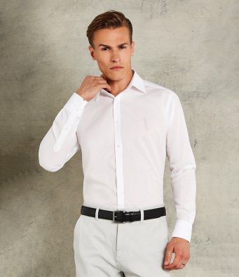 Kustom Kit Long Sleeve Slim Fit Business Shirt