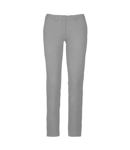 Kariban Ladies Chino Trousers Fine Grey 10=36