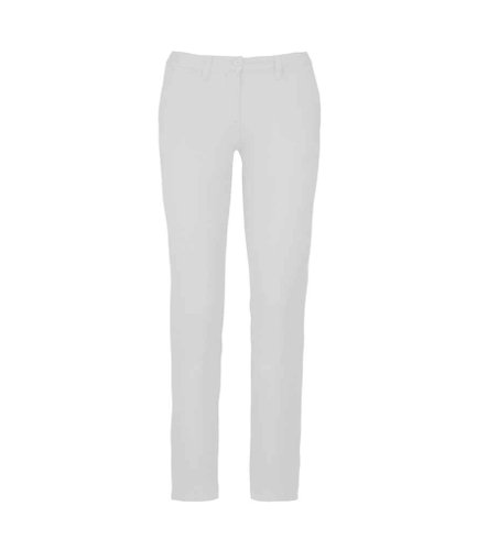 Kariban Ladies Chino Trousers White 10=36