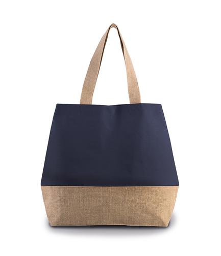 Kimood Canvas & Jute Shopper Patriot Blue/Natural