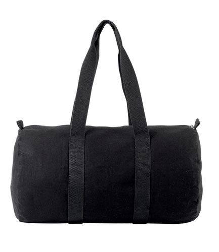 Kimood Cotton Canvas Barrel Bag Black/Black