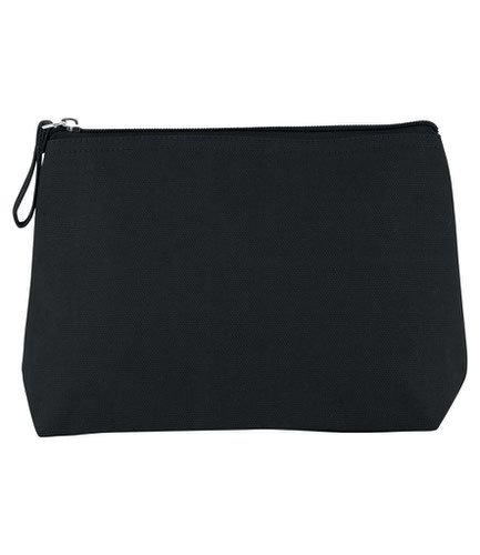 Kimood Cotton Canvas Toiletry Bag Black