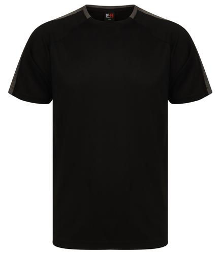 Finden and Hales Unisex Team T-Shirt Black/Gunmetal 3XL