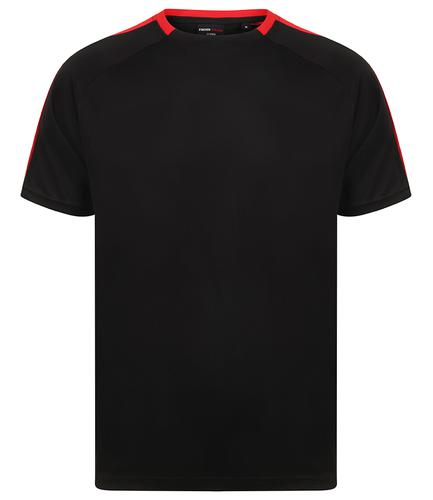 Finden and Hales Unisex Team T-Shirt Black/Red 3XL