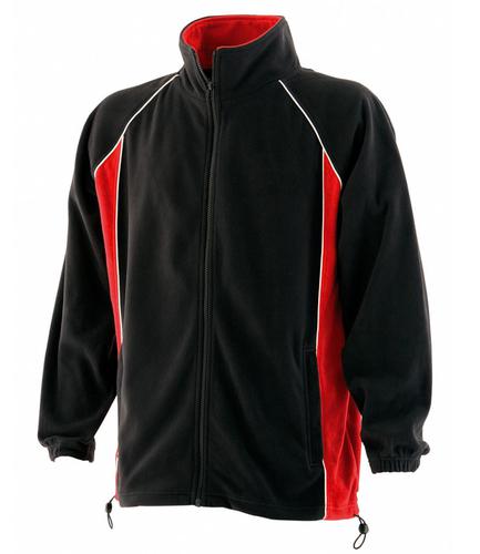 Finden and Hales Contrast Micro Fleece Jacket Black/Red/White L