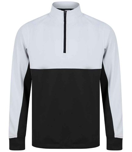 Finden and Hales 1/4 Zip Tracksuit Top Black/White 3XL