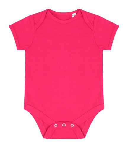Larkwood Essential Short Sleeve Baby Bodysuit Fuchsia 6-12