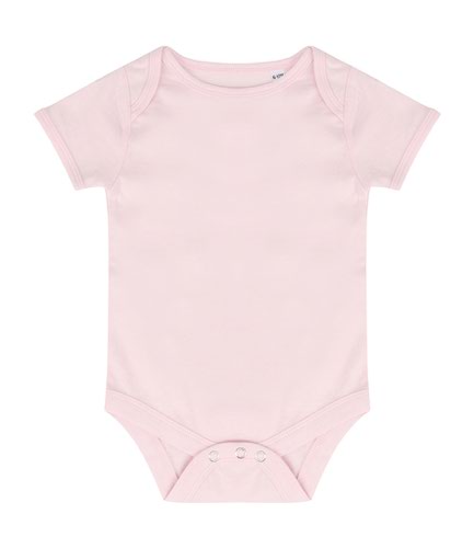 Larkwood Essential Short Sleeve Baby Bodysuit Pale Pink 0-3