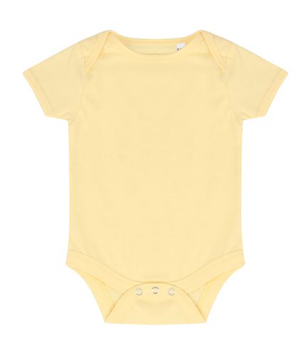 Larkwood Essential Short Sleeve Baby Bodysuit Pale Yellow 0-3
