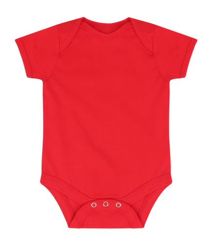 Larkwood Essential Short Sleeve Baby Bodysuit Red 0-3