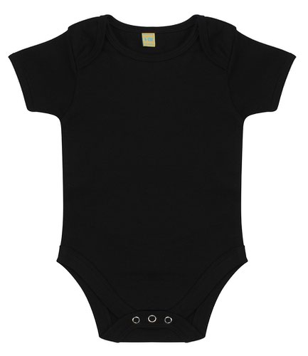 Larkwood Short Sleeve Baby Bodysuit Black 3-6