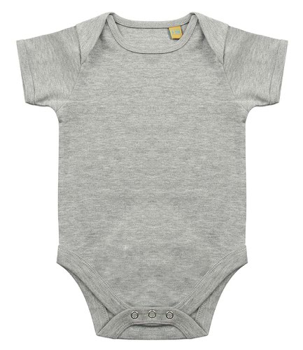 Larkwood Short Sleeve Baby Bodysuit Heather Grey 0-3